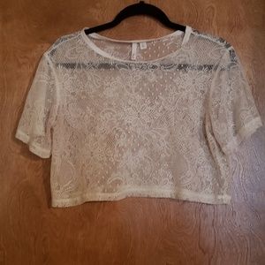 Frenchi lace crop top